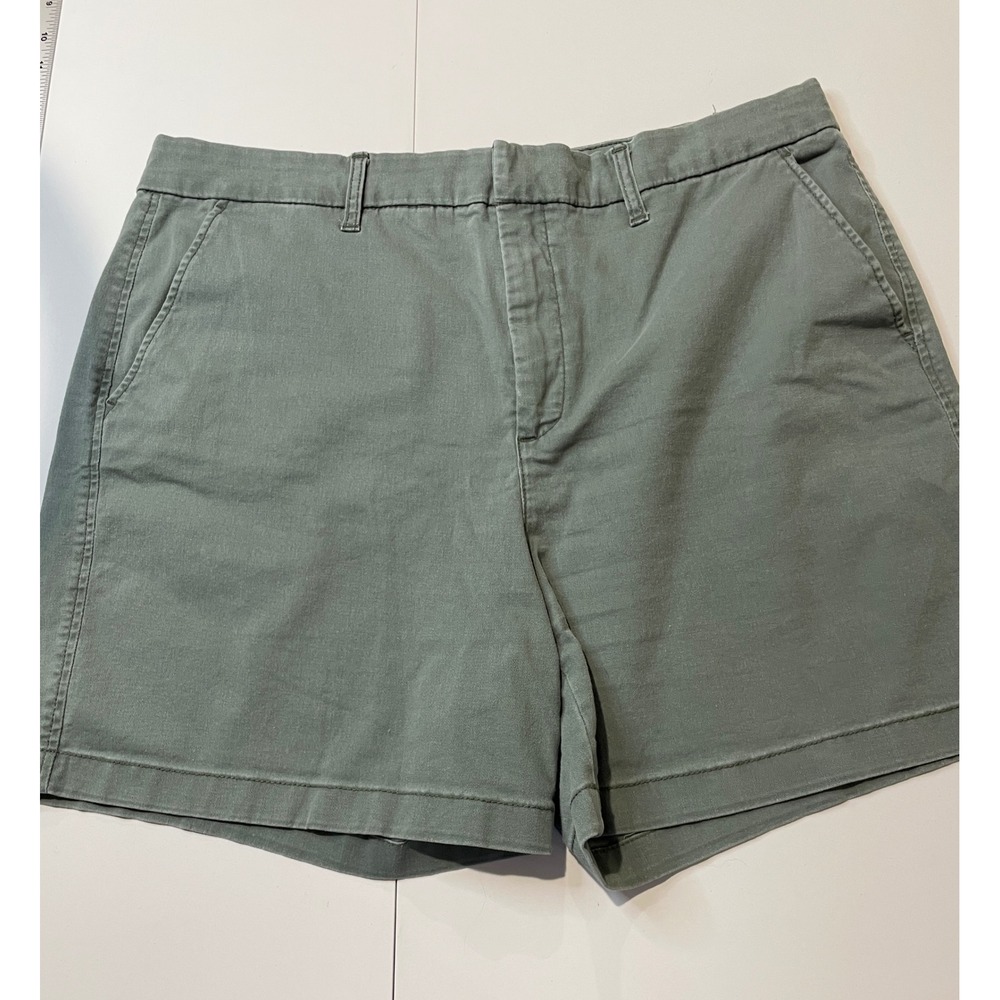 Anne Klein Jeans Women 16 Sage Green Chino Shorts Stretch Cotton Twill Casual